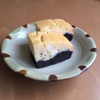 黒ごまクリチの米粉ケーキ♪